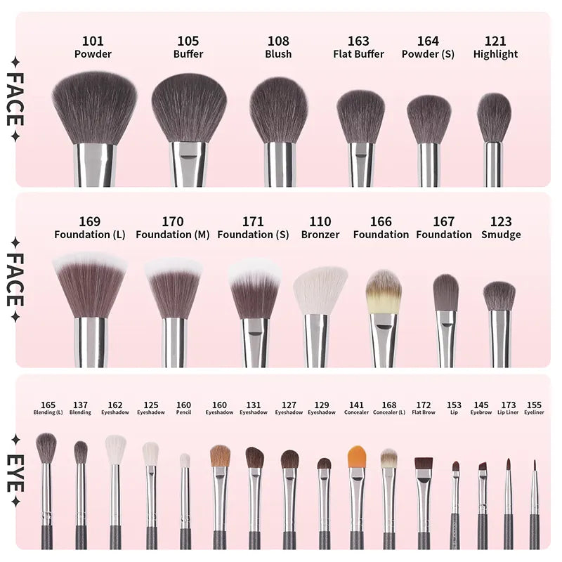 29pcs Professional Natural Brush Set