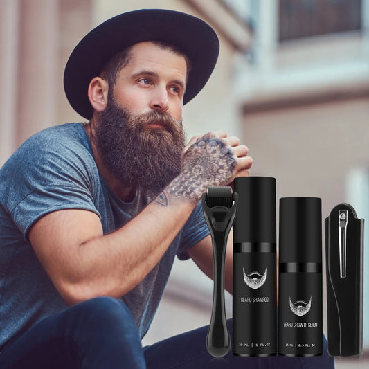 4pcs/Set Beard Growth Oil For Men