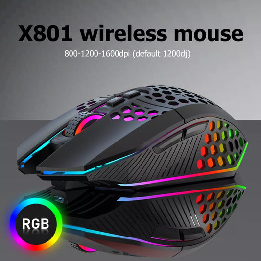 Rechargeable 2.4G Wireless RGB LED Backlit Gamer Mouse