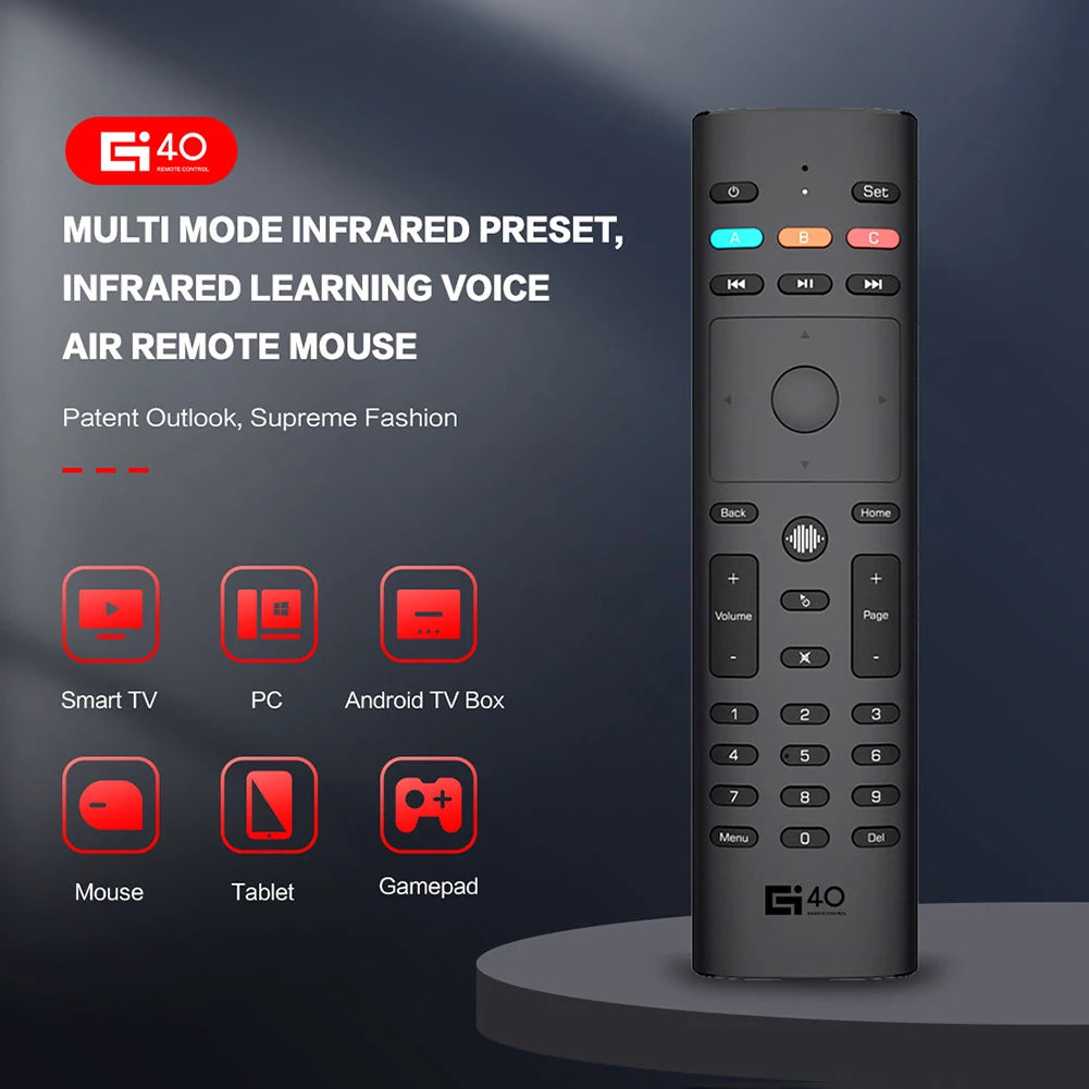 2.4G Wireless Air Mouse 34 Keys 6-Axis Gyro Voice Remote Control