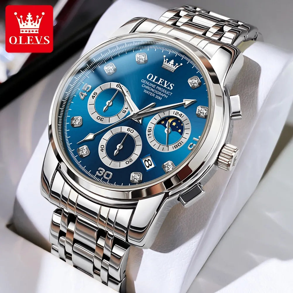 Waterproof Stainless Steel Classic Wristwatch