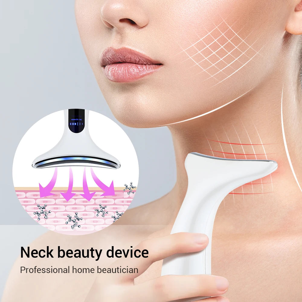 LED Photon Firming Rejuvenating Anti Wrinkle Thin Double Chin Skin Care Facial Massager