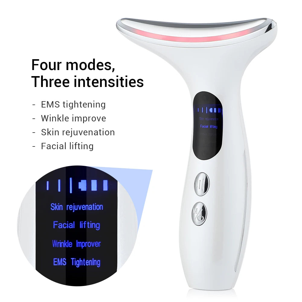 LED Photon Firming Rejuvenating Anti Wrinkle Thin Double Chin Skin Care Facial Massager