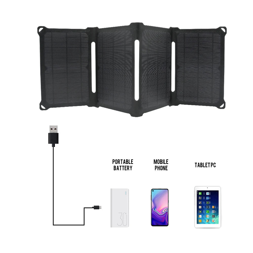 30W Solar Panel 5V Cell Phone Charger