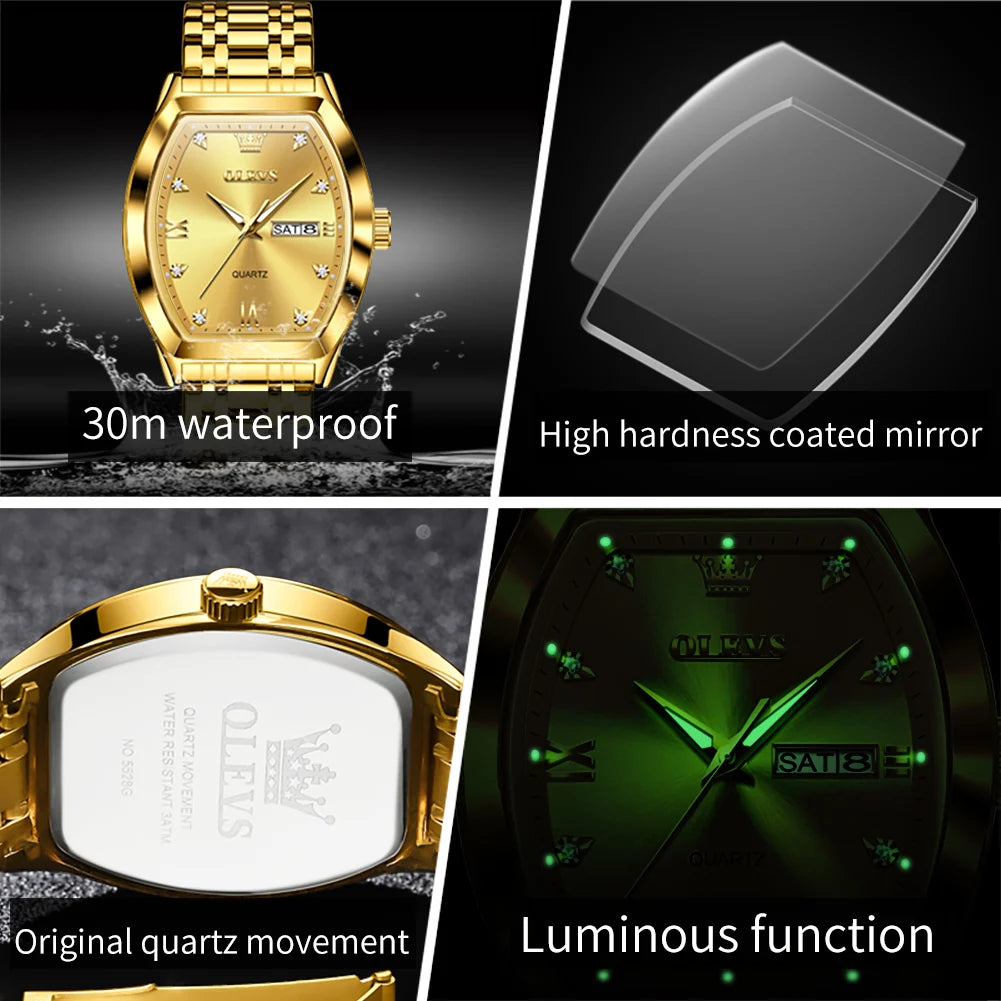 Stainless steel Waterproof Luminous Watch