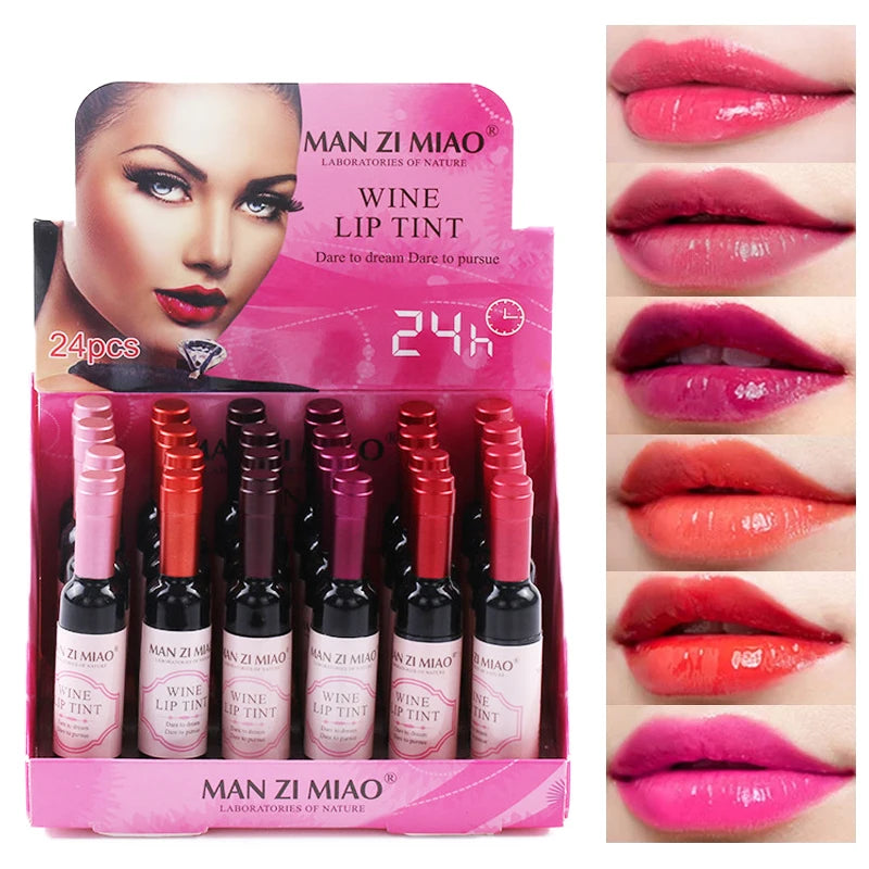 1 Box Cute Lip Gloss Waterproof Long Lasting Set