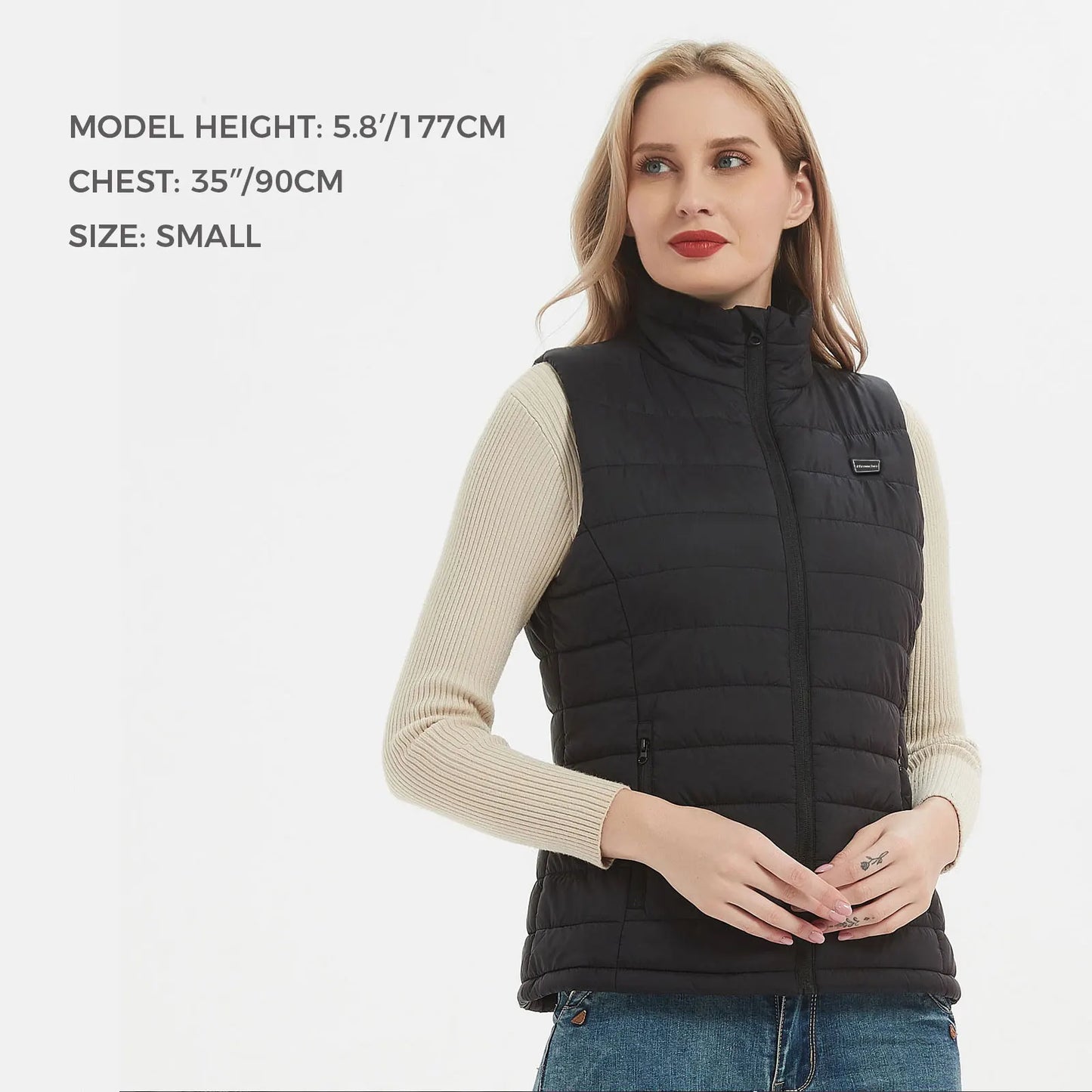 Women's Heated Vest With Battery Pack 12000mAh Lightweight