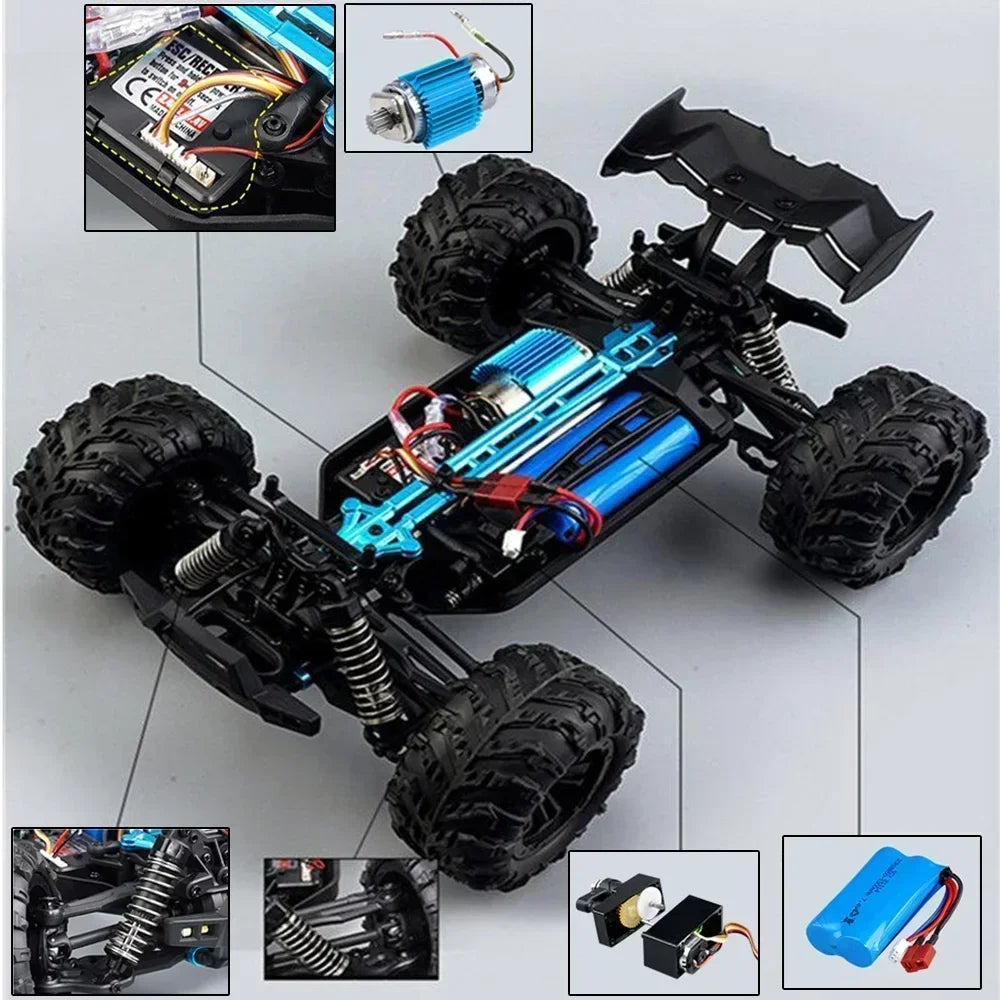 1:16 Scale Large Off Road Monster Truck 50km/h High Speed Remote Control Car 2.4G 4WD