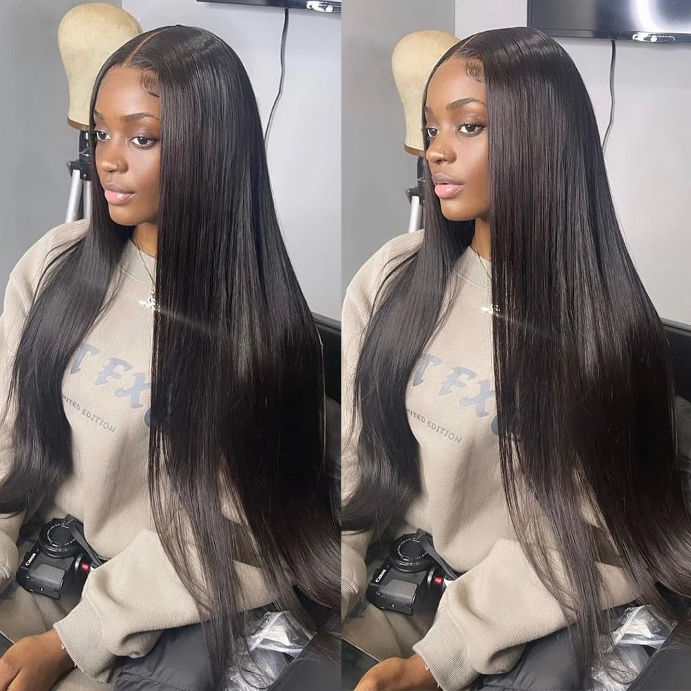 30 Inch Lace Front Wig Brazilian Bone Straight Human Hair