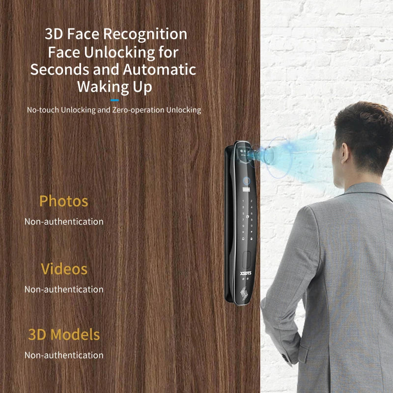 3D Face Smart Door Lock Security Camera