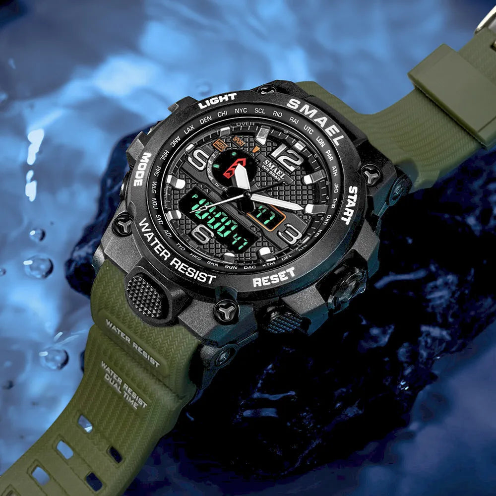 Waterproof LED Electronic Quartz Wristwatch