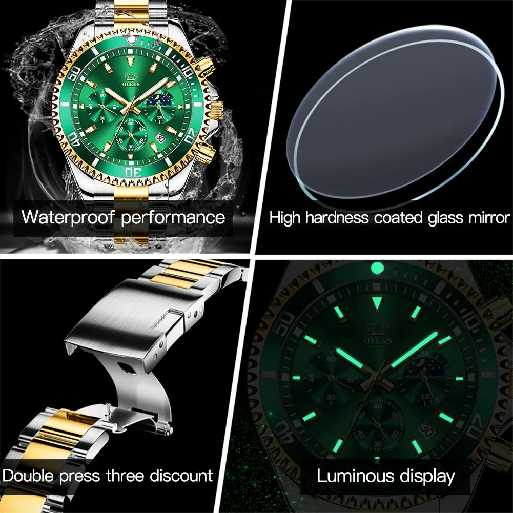 Stainless Steel Waterproof Luminous Watch