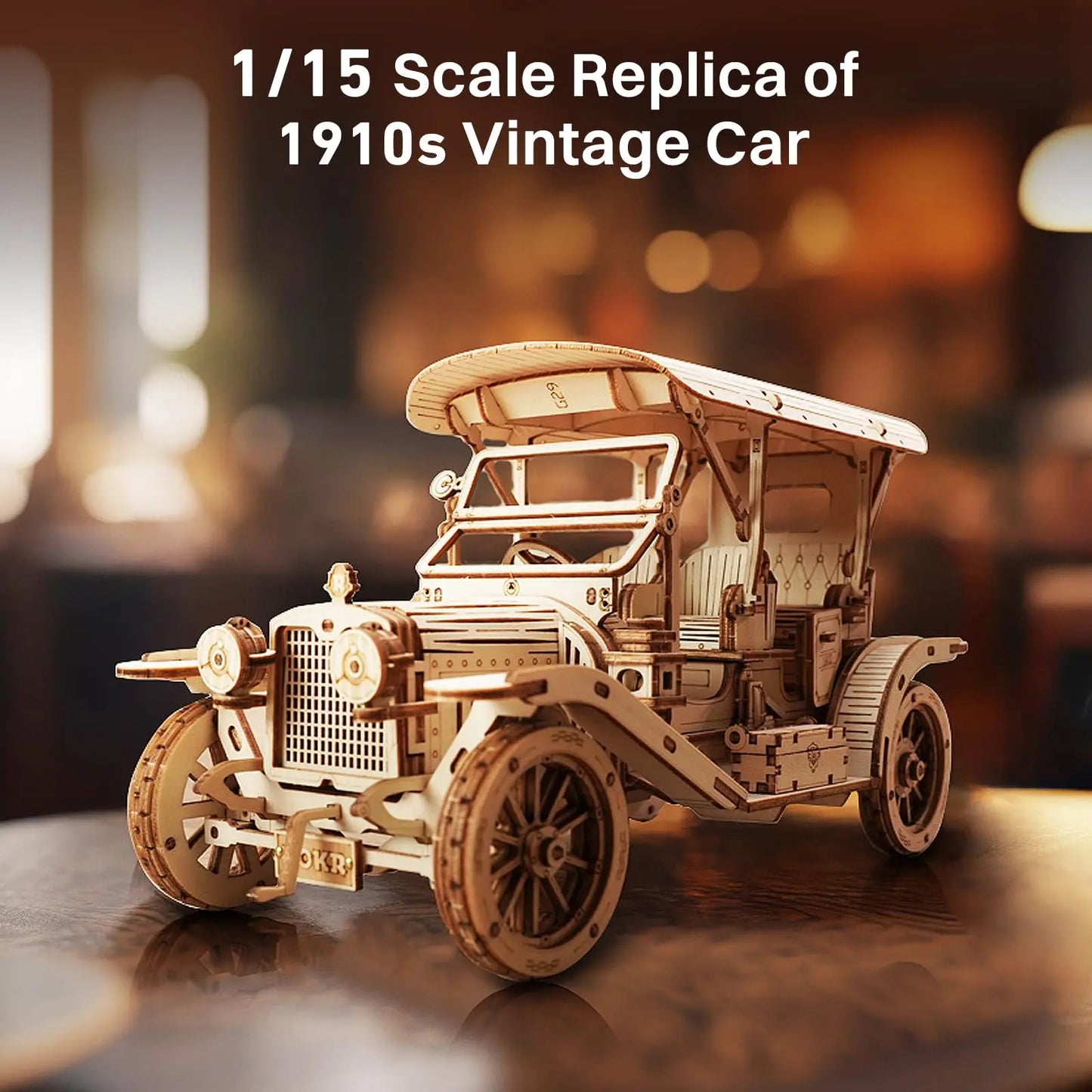 3D Wooden Puzzle Vintage Car