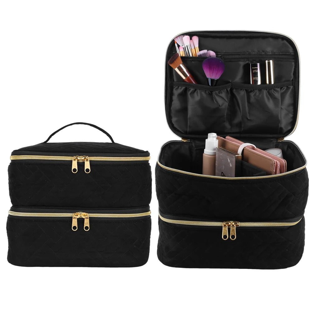 Large Cosmetic Bag Organizer with Zipper