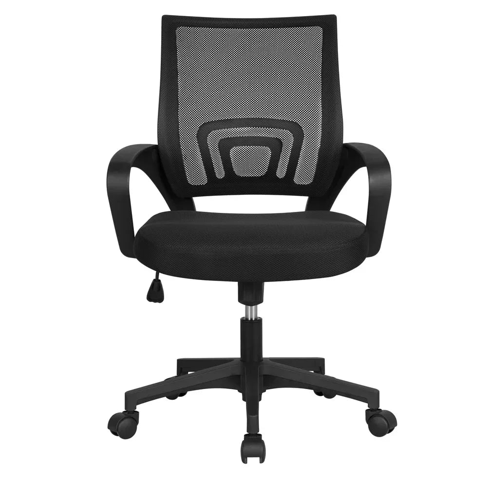 Adjustable Mid Back Mesh Swivel Office Chair With Armrests