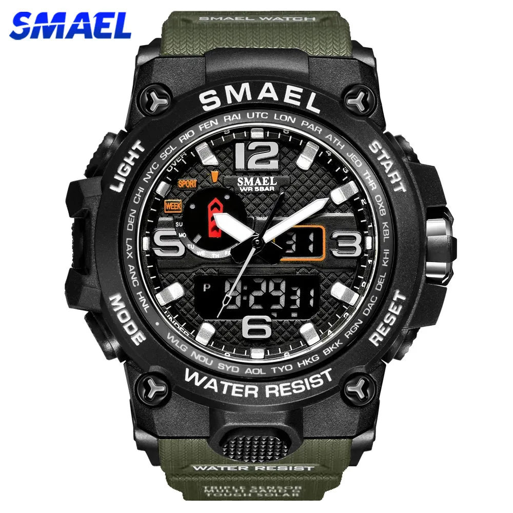 Waterproof LED Electronic Quartz Wristwatch