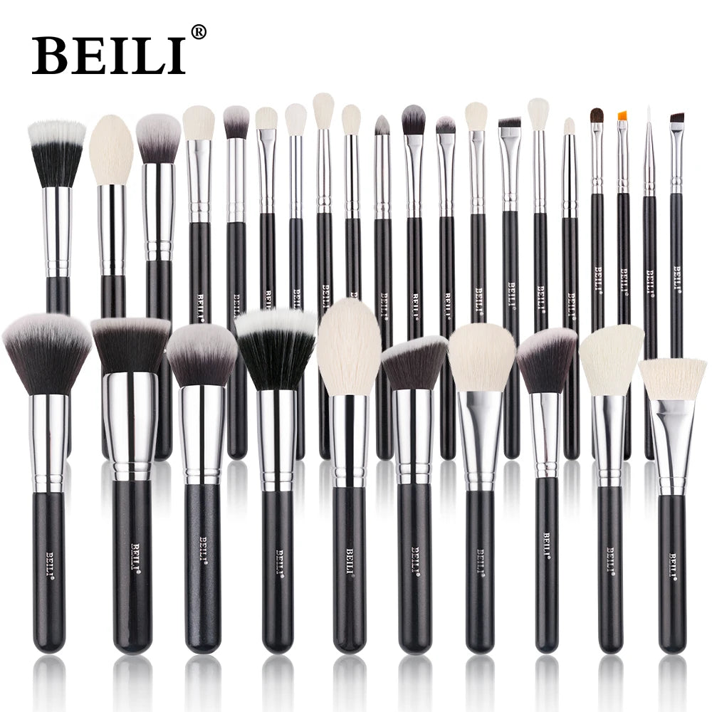 Black Makeup Brushes Set