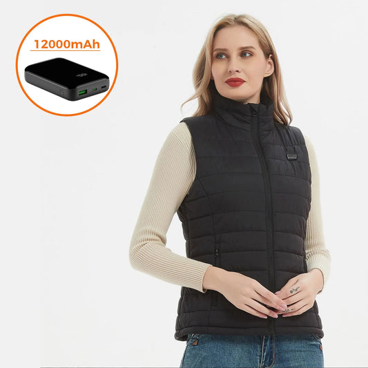 Women's Heated Vest With Battery Pack 12000mAh Lightweight