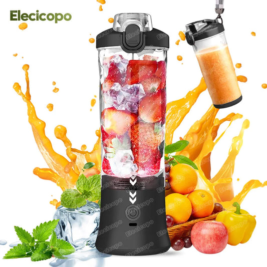 600ML Blender with 4000mAh USB Rechargeable Mini Blender