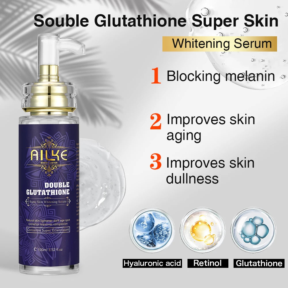 Bleaching Skin Care, With Double Glutathione, Lightening, Moisturizing, Remove Dark Spots, Melanin, Skin Glowing Face Care