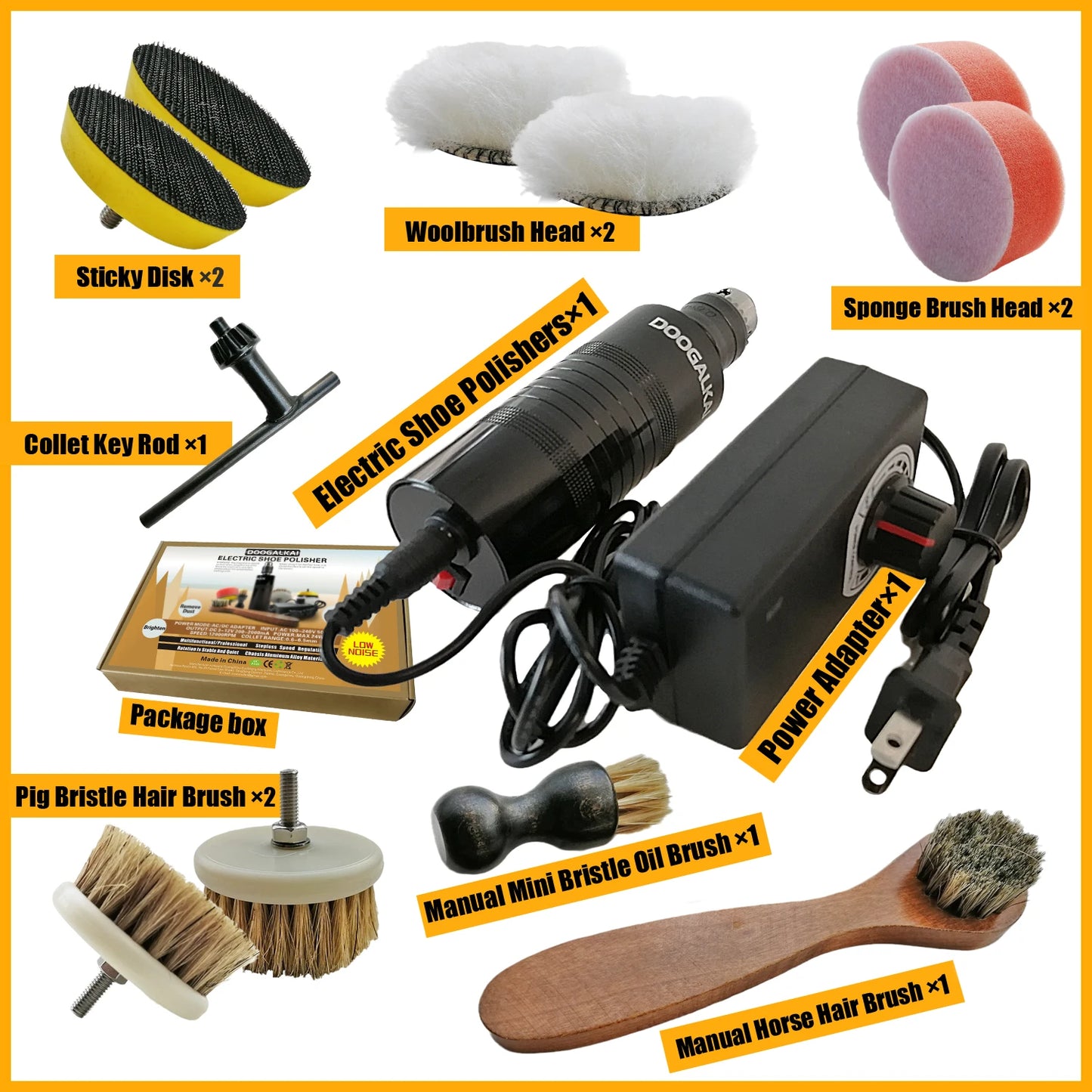 Electric Shoe Polisher Kit