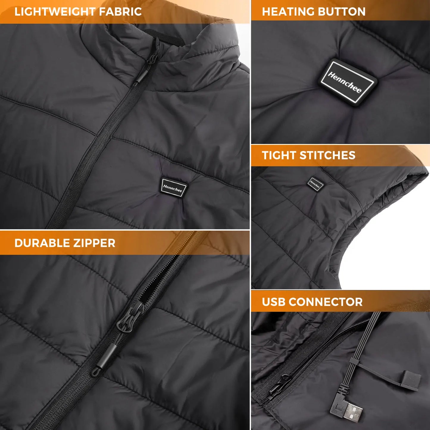 Women's Heated Vest With Battery Pack 12000mAh Lightweight