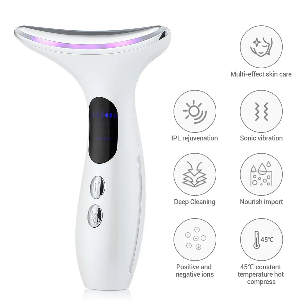 LED Photon Firming Rejuvenating Anti Wrinkle Thin Double Chin Skin Care Facial Massager